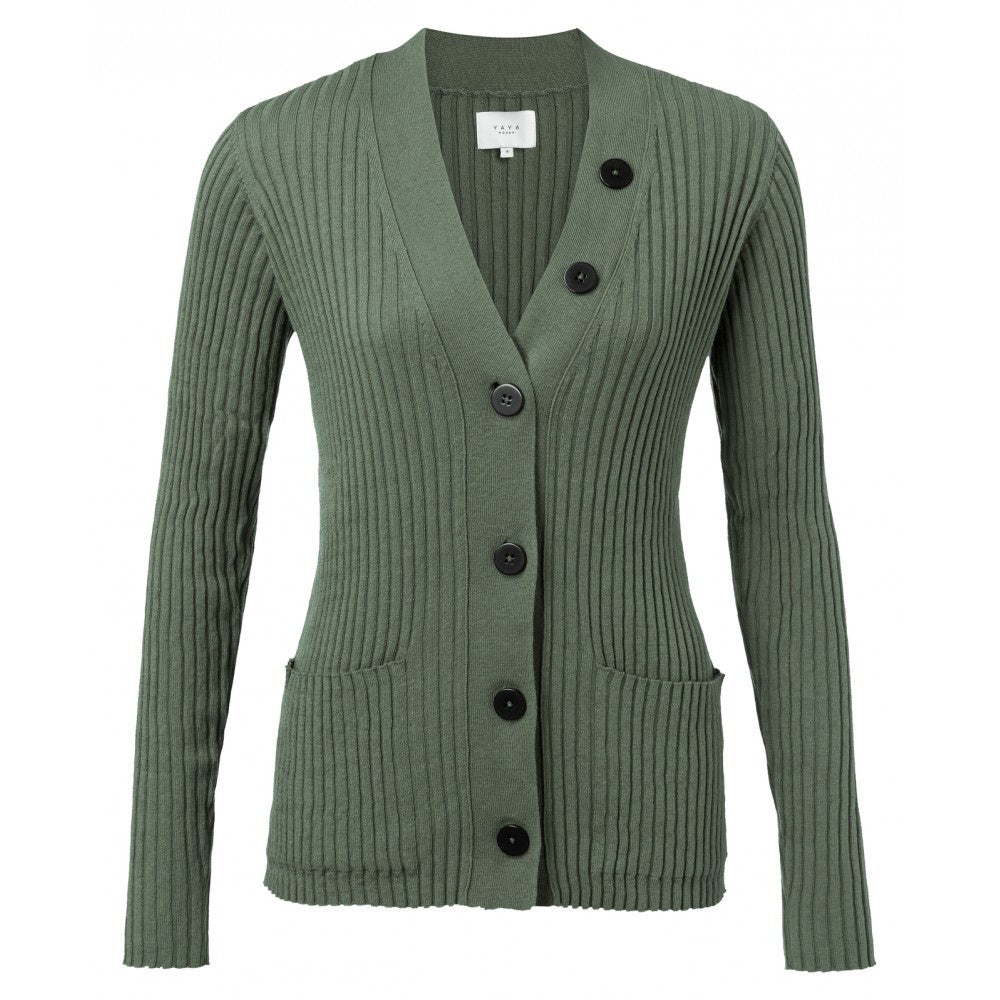 Cardigan Contrast Buttons
