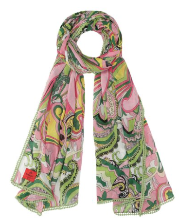 0041 32 Oblong  Rose mixed scarf