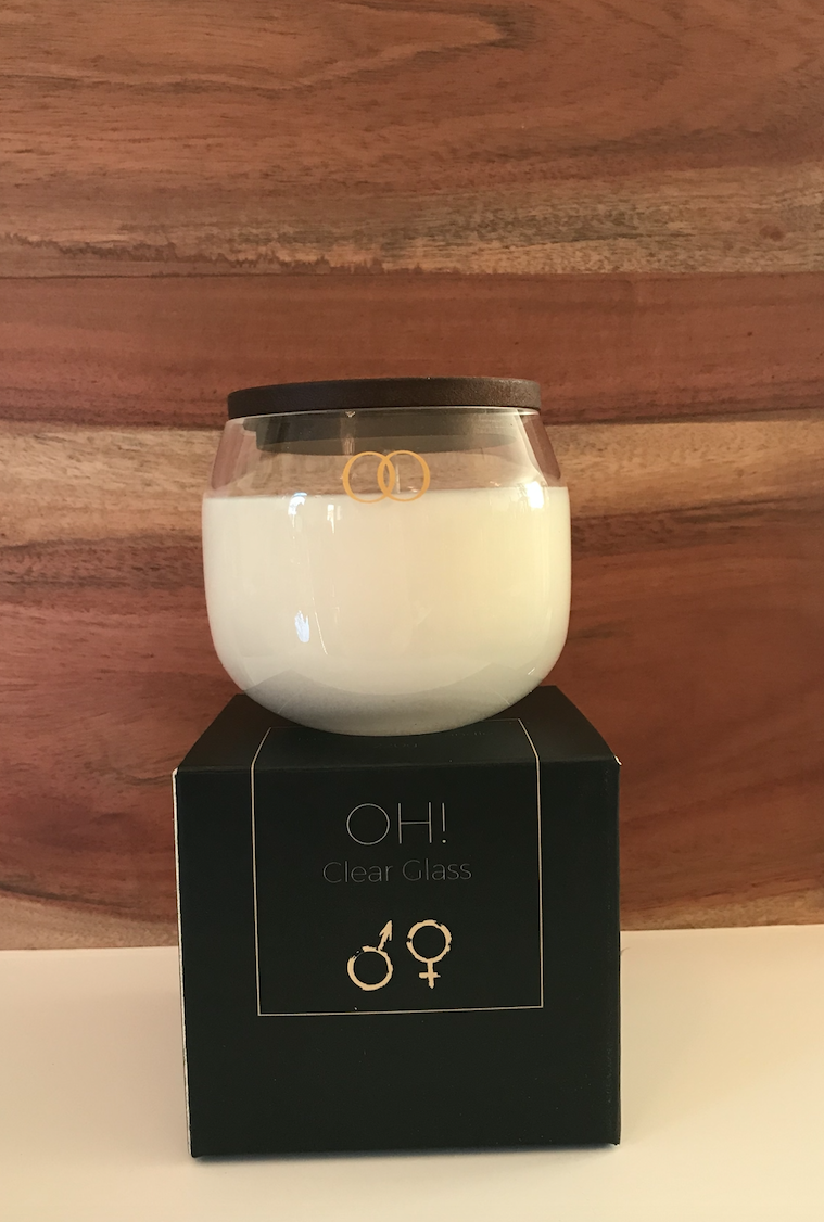 OH Soy candle with Teak top
