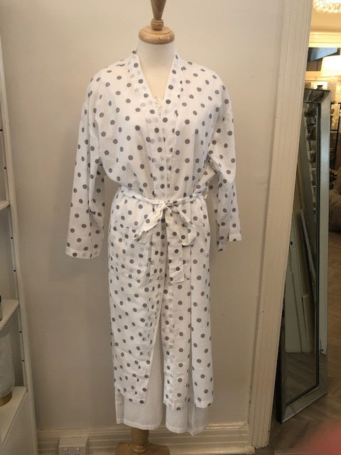 Grey polka dot Kimono