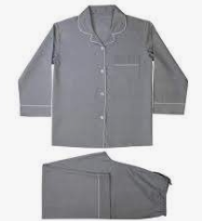 Grey Linen PJ Set