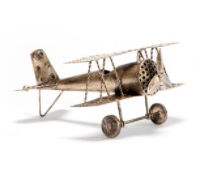 Antique Gold Aeroplane  25 x 22 x 12 cm