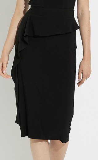 Ruffle side skirt - black