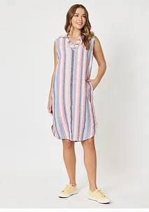 Multi Linen Stripe Dress
