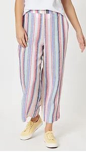 Multi Linen Stripe Pant