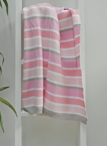 Baby Blanket Knitted stripe