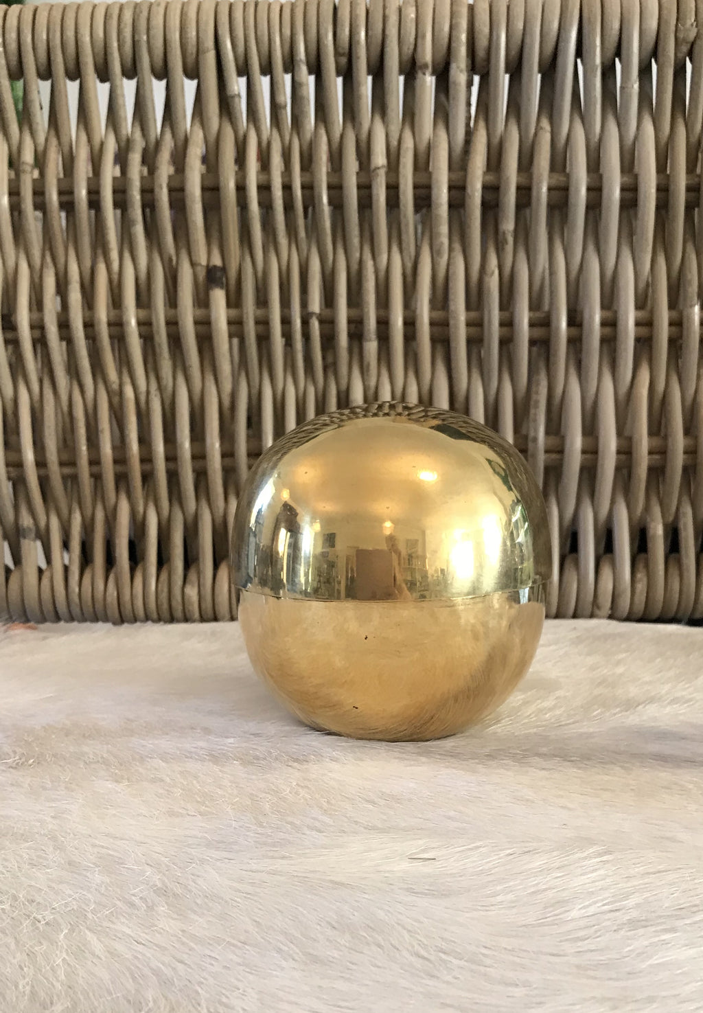 Brass Orb candle holder